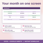 Monthly Budget Spreadsheet for Excel & Google Sheets