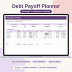 Debt Snowball Spreadsheet for Excel & Google Sheets
