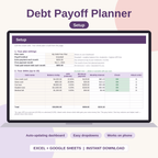 Debt Snowball Spreadsheet for Excel & Google Sheets