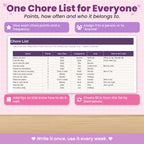 Family Chore Chart Spreadsheet for Excel & Google Sheets