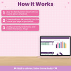 Family Chore Chart Spreadsheet for Excel & Google Sheets