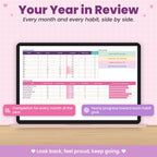 Habit Tracker Spreadsheet for Excel & Google Sheets
