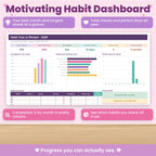 Habit Tracker Spreadsheet for Excel & Google Sheets