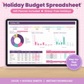 Holiday Budget Spreadsheet for Excel & Google Sheets