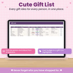Holiday Budget Spreadsheet for Excel & Google Sheets