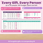 Holiday Budget Spreadsheet for Excel & Google Sheets