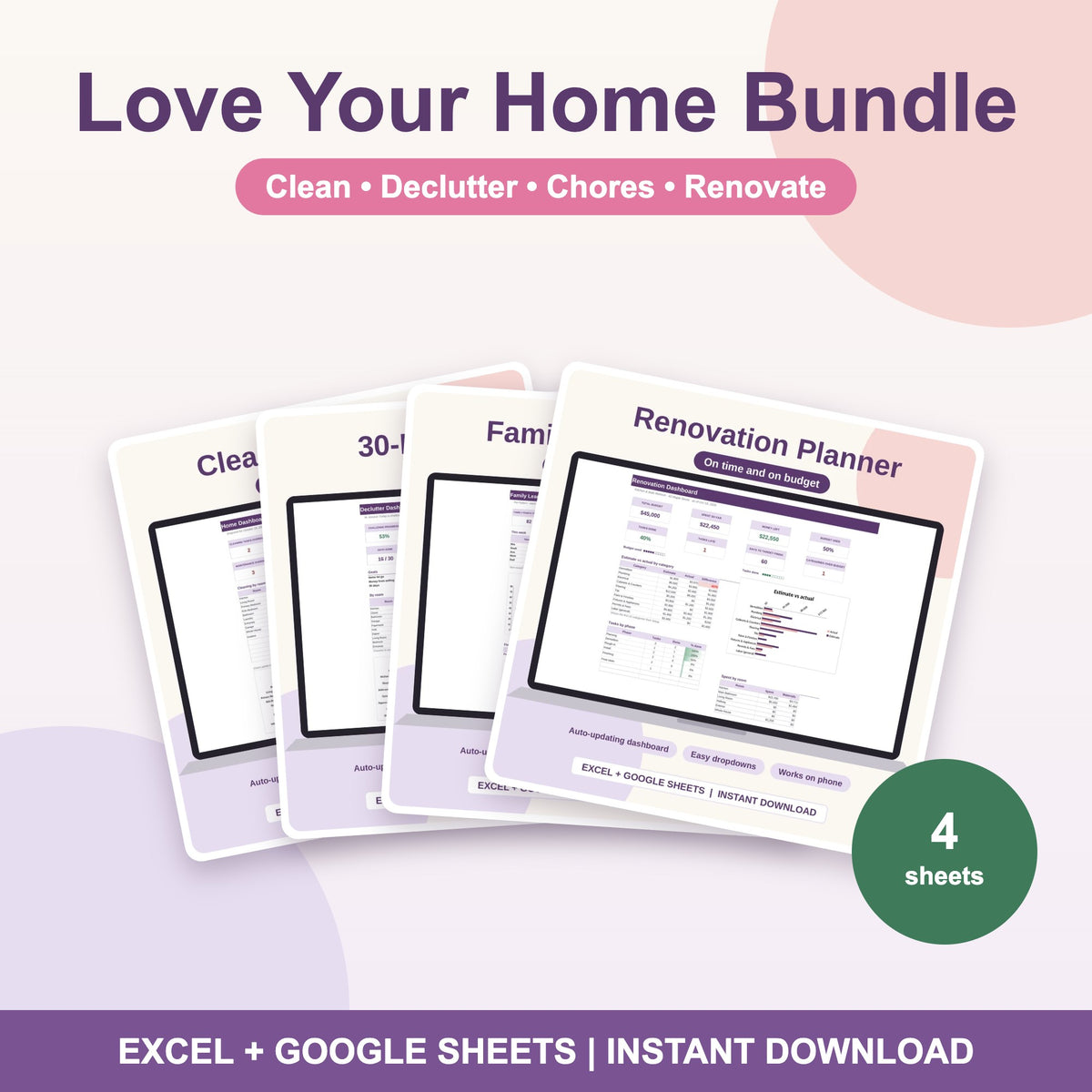 Love Your Home Spreadsheet Bundle