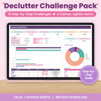 Organizing Challenge Spreadsheet for Excel & Google Sheets