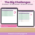 Organizing Challenge Spreadsheet for Excel & Google Sheets