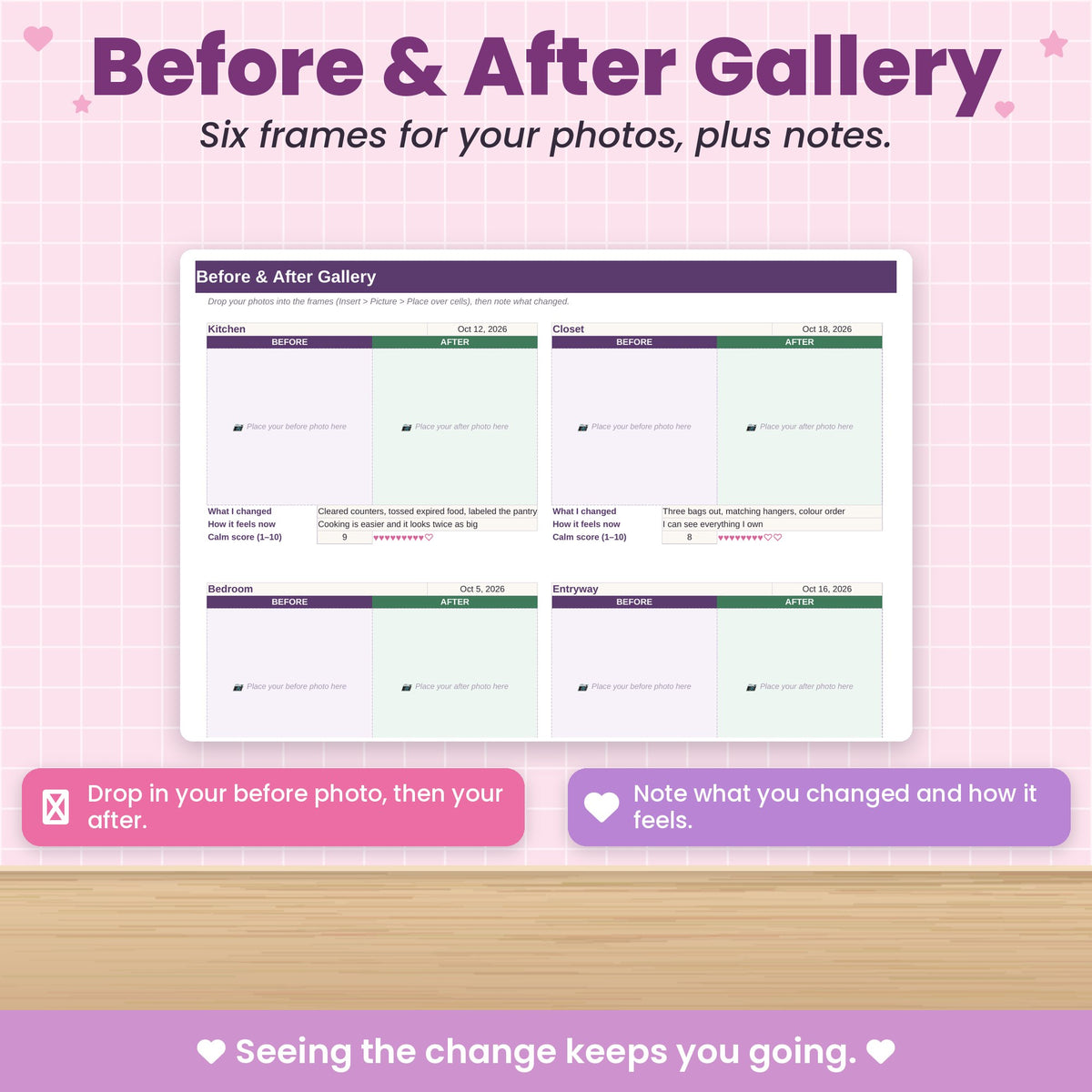 Organizing Challenge Spreadsheet for Excel & Google Sheets