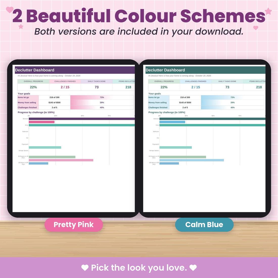 Two colour schemes