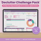 Organizing Challenge Spreadsheet for Excel & Google Sheets
