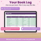 Reading Tracker Spreadsheet for Excel & Google Sheets