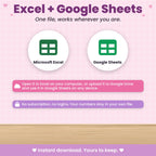 Savings Tracker / Sinking Funds Spreadsheet for Excel & Google Sheets