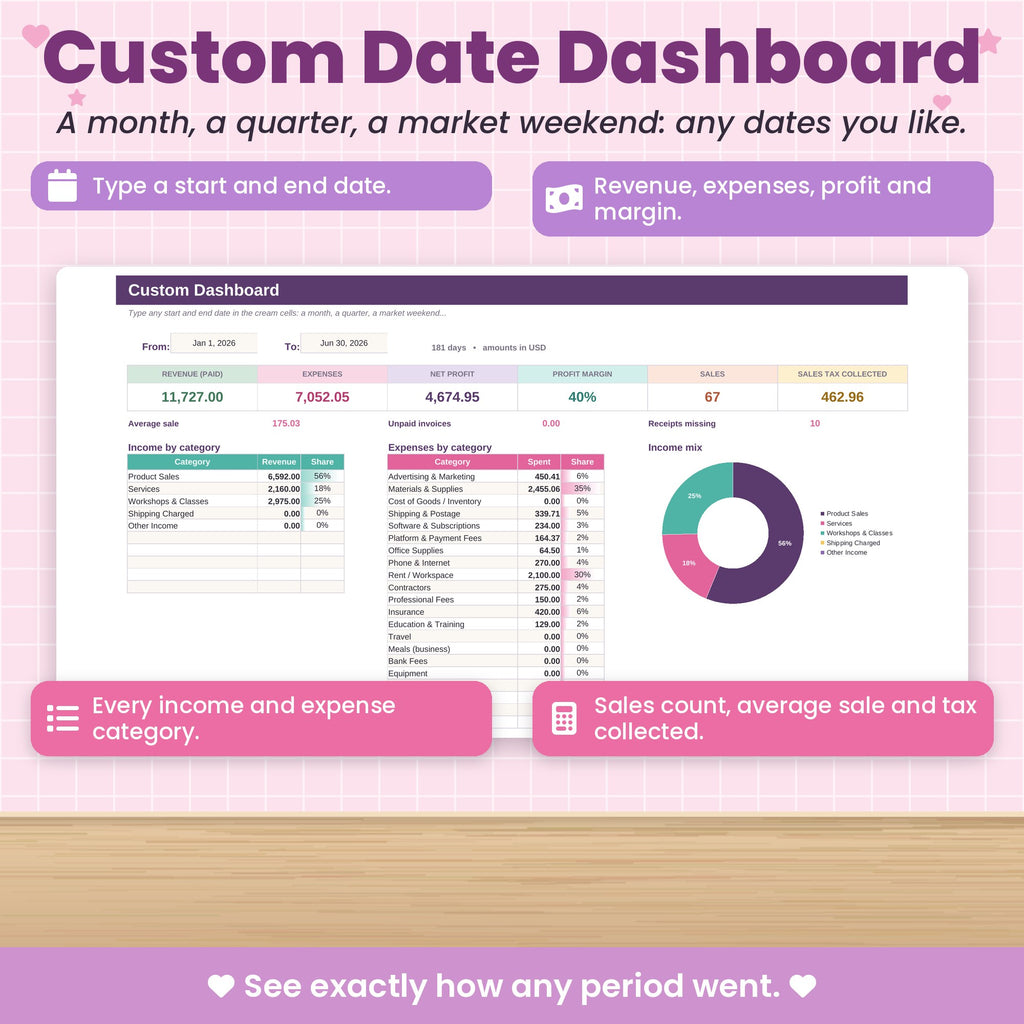 Small Business Bookkeeping Spreadsheet for Excel & Google Sheets