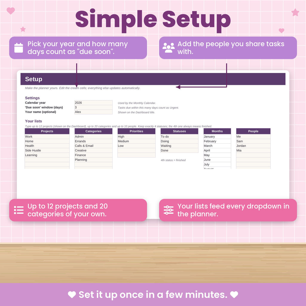 Task Tracker and To-Do List Spreadsheet for Excel & Google Sheets