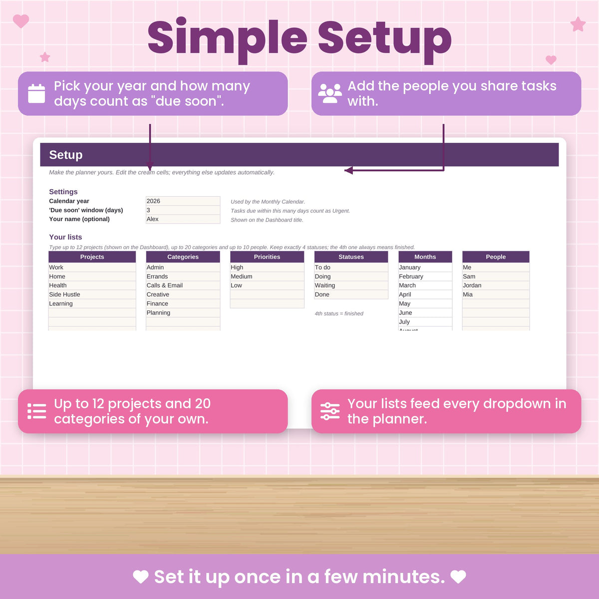 Task Tracker and To-Do List Spreadsheet for Excel & Google Sheets