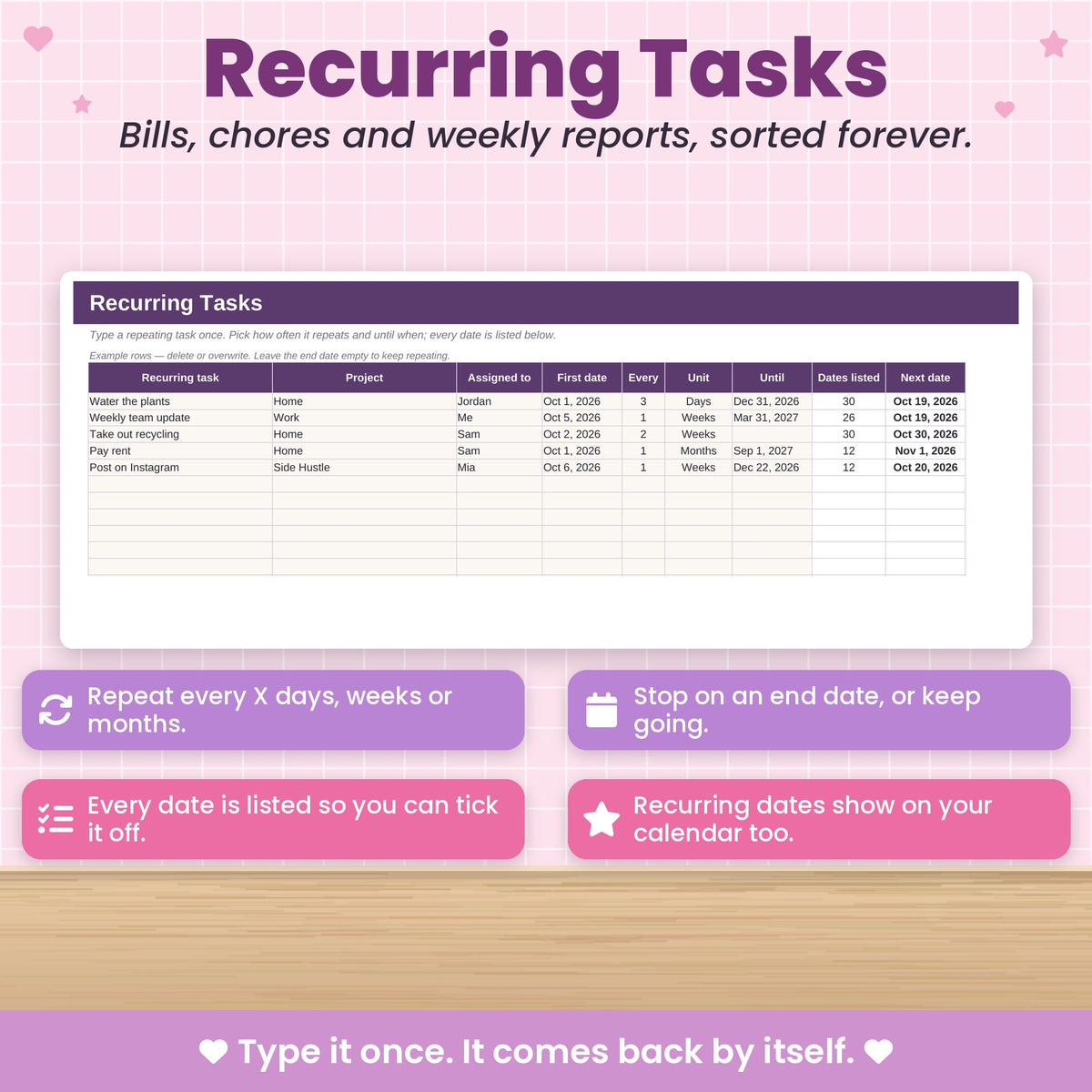 Task Tracker and To-Do List Spreadsheet for Excel & Google Sheets