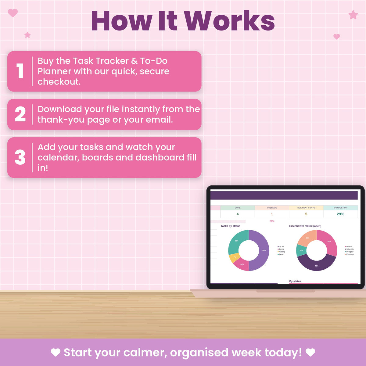 Task Tracker and To-Do List Spreadsheet for Excel & Google Sheets
